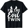 thumbnail image 1 of Funny Twin Gift Evil Cool Matching Twin Shirt BLACK Unisex S-5XL Hot Trending Shirt, 1 of 4