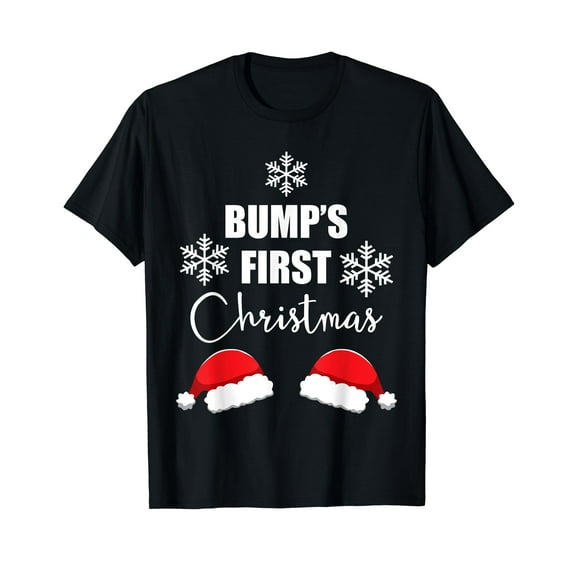 Funny Twin Pregnancy Announcement Christmas Baby Shower Gift T-Shirt