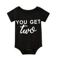 thumbnail image 1 of Funny Twins Baby Bodysuits Matching Outfit Boys Girls Rompers When You Wish You Get Two Print Cotton Short Sleeve Rompers Baby Boys Girl  one-piece  Twins Clothes, 1 of 1