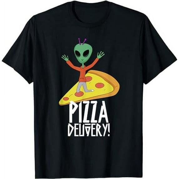 Funny UFA Alien Pizza Delivery T-Shirt