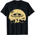 thumbnail image 1 of Funny UFO Alien Abduction Cat Flying Perfect Aliens Lover T-Shirt, 1 of 3