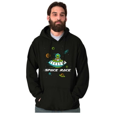 Funny UFO Joke Alien Space Race Pun Hoodie Sweatshirt Women Men Brisco Brands L