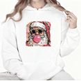 thumbnail image 1 of Funny Ugly Christmas Graphic Sweatshirt Santa Print Hoodie White S-2XL Tops, 1 of 4