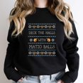 thumbnail image 1 of Funny Ugly Hanukkah Sweater Deck The Halls With Matzo Balls Holiday Graphic SW10679 Unisex Sweatshirt, Up to Size 5XL, 1 of 2