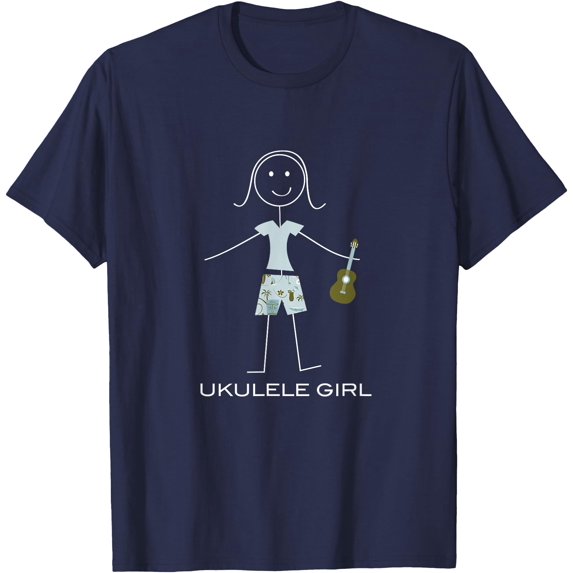 Funny Ukulele Girl Graphic Music Lover Softstyle Unisex T-Shirt