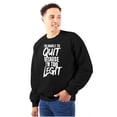 thumbnail image 1 of Funny Unable To Quit Too Legit Unisex Plus Fleece Graphic Sweatshirt Brisco Brands 3X, 1 of 5