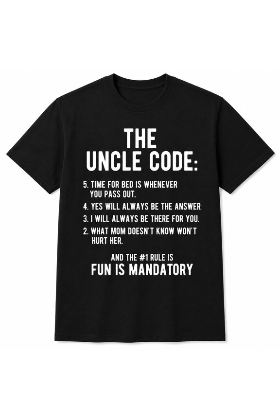 Funny Uncle Code Graphic T-Shirt, Unisex Classic Fit Cotton Tee