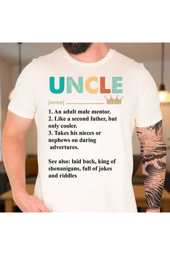 Funny Uncle Definition Shirt Cool Uncle Graphic Tee Gift For Uncle From Niece Nephew Mens
