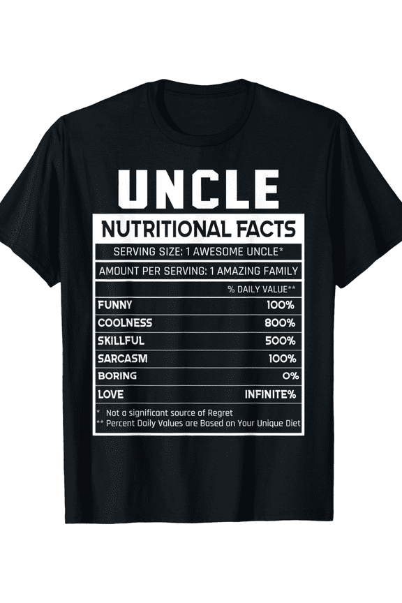 [Funny Uncle Love Tee] Funny Uncle Niece Nephew Love T-Shirt - 100% Cotton 220g