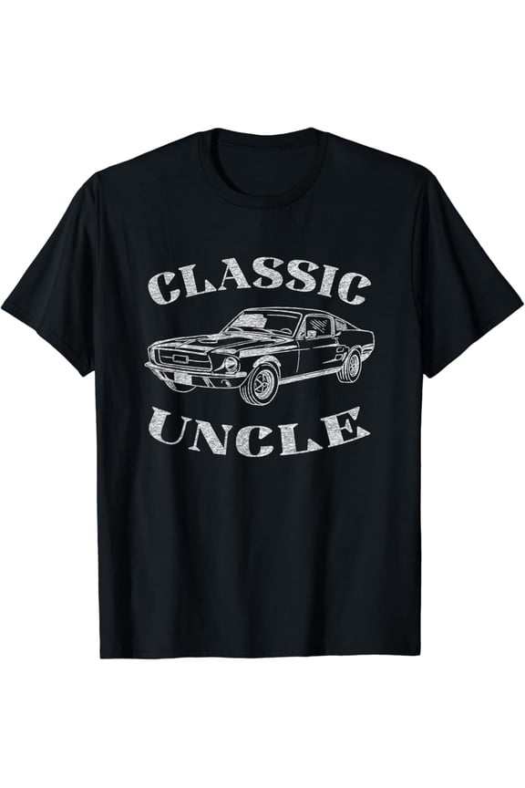 Funny Uncle Saying Classic Car Graphic T-Shirt