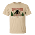 thumbnail image 1 of Funny Undefeated Social Distancing Champion Bigfoot Short Sleeve T-shirt-Tan-xl, 1 of 4