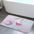thumbnail image 1 of Funny Unicorn Bath Mat Rug for Kids, Mermaid Gradient Pink Little Girl Non Slip Bathroom Mats Rugs, Durable Soft Flannel 3D Print Rug Kitchen Bedroom Indoor 17X29in, 1 of 2