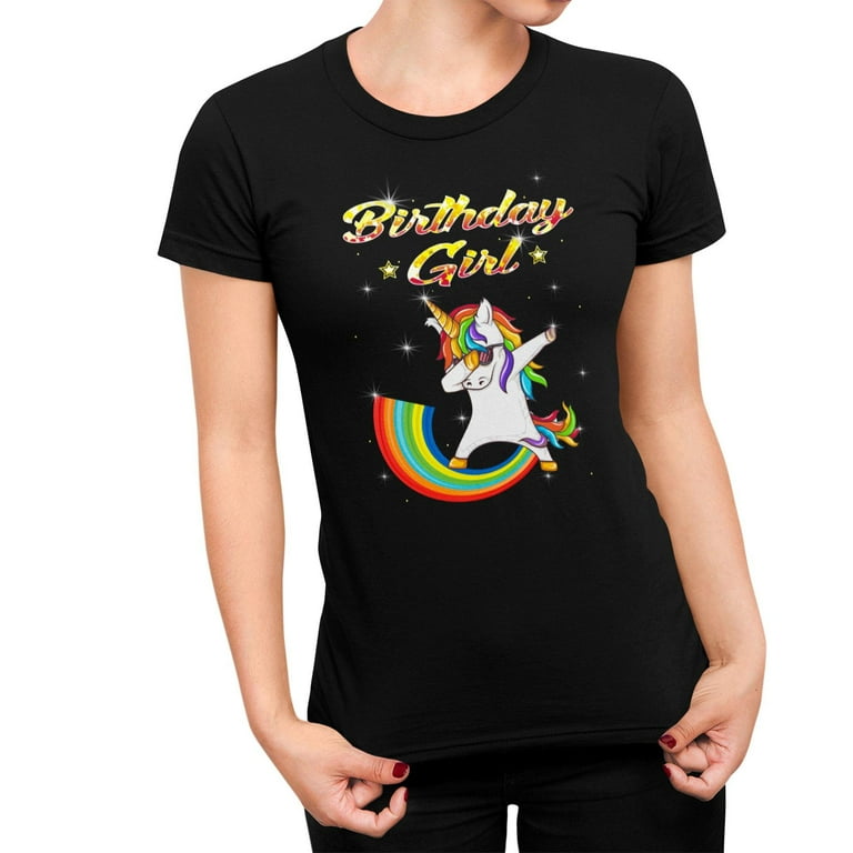 Funny Unicorn Birthday Girl Shirt for Women Unicorn Shirts for