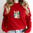 thumbnail image 1 of Funny Unicorn Christmas Holiday Magical Celebration Graphic SW3021 Unisex Sweatshirt, Up to Size 5XL, 1 of 2