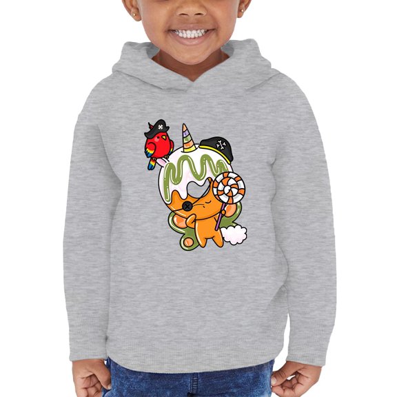 Funny Unicorn Donut Ii Hoodie Toddler -Image by Shutterstock, 2 Toddler