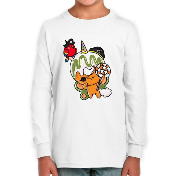 Funny Unicorn Donut Ii Long Sleeve Toddler -Image by Shutterstock,  4 Toddler