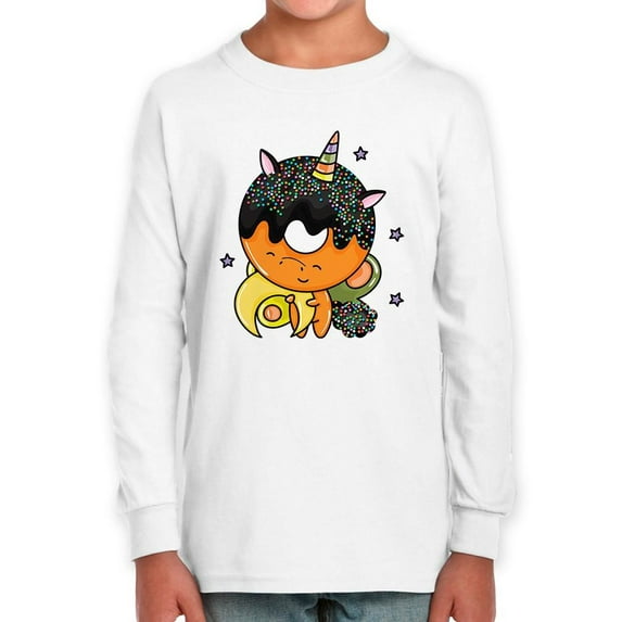 Funny Unicorn Donut Long Sleeve Toddler -Image by Shutterstock, 2 Toddler