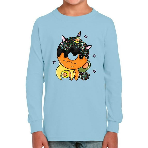 Funny Unicorn Donut Long Sleeve Toddler -Image by Shutterstock, 3 Toddler