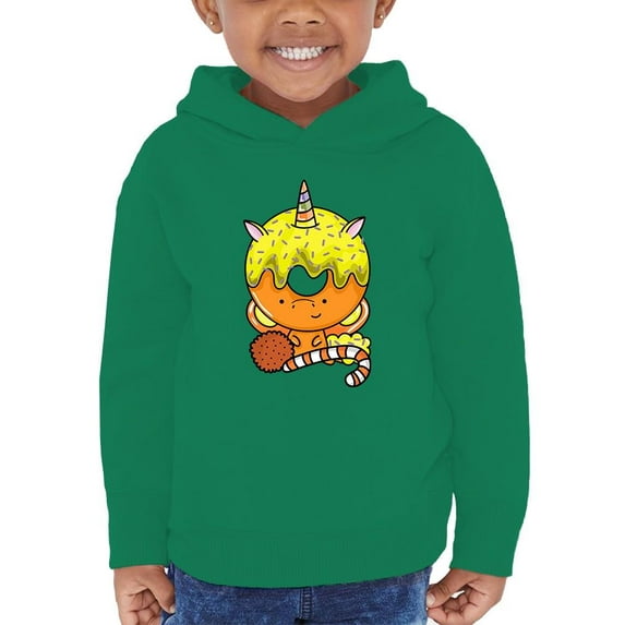 Funny Unicorn Donut V Hoodie Toddler -Image by Shutterstock, 4 Toddler