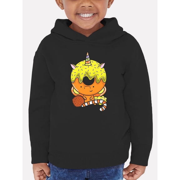 Funny Unicorn Donut V Hoodie Toddler -Image by Shutterstock,  5 Toddler