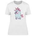 thumbnail image 1 of Funny Unicorn Doodle Cartoon T-Shirt Women -Image by Shutterstock, Female Medium, 1 of 2