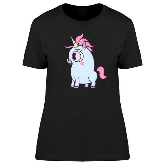 Funny Unicorn Doodle Cartoon T-Shirt Women -Image by Shutterstock, Female x-Large