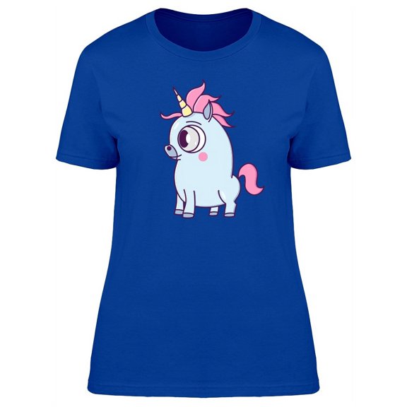 Funny Unicorn Doodle Cartoon T-Shirt Women -Image by Shutterstock, Female x-Large