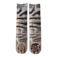 thumbnail image 1 of Funny Unisex Adult Elastic Sock Animal Paw Feet 3D Foot Crew Socks, 1 of 9