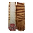 thumbnail image 1 of Funny Unisex Adult Elastic Sock Animal Paw Feet 3D Foot Crew Socks, 1 of 9