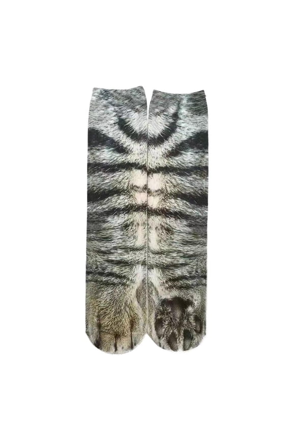Funny Unisex Adult Kids Elastic Sock Animal Paw Feet 3D Foot Crew Socks