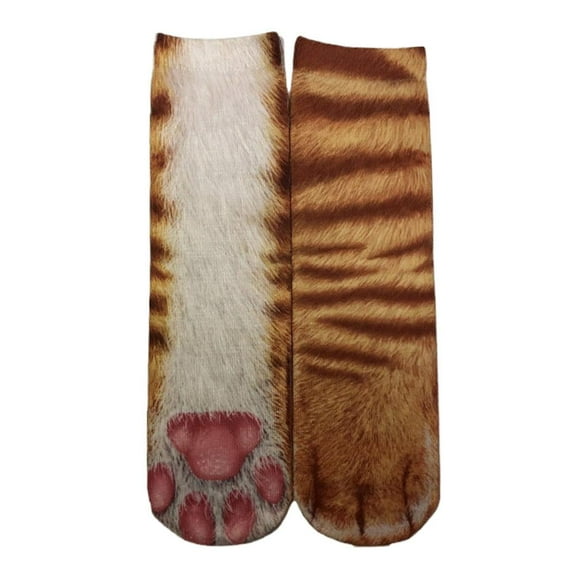 Funny Unisex Adult Kids Elastic Sock Animal Paw Feet 3D Foot Crew Socks
