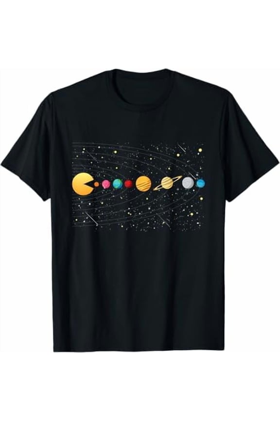 Funny Universe Galaxy Solar System Astronauts Space Games T-Shirt