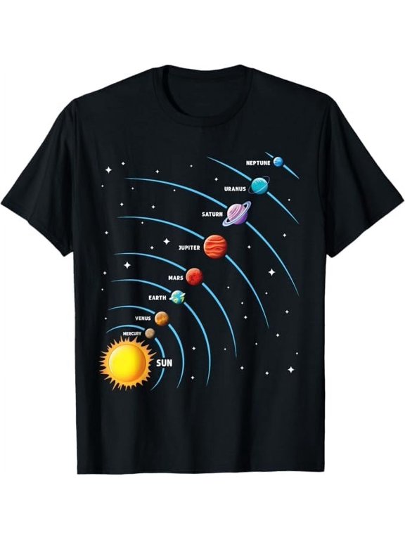 Funny Universe Galaxy Solar System Colorful Space Planets Science Men Women Kids Gifts T-Shirt