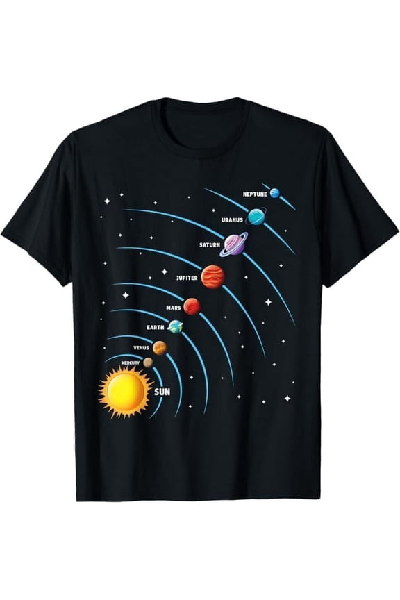 Funny Universe Galaxy Solar System Colorful Space Planets Science Men Women Kids Gifts T-Shirt