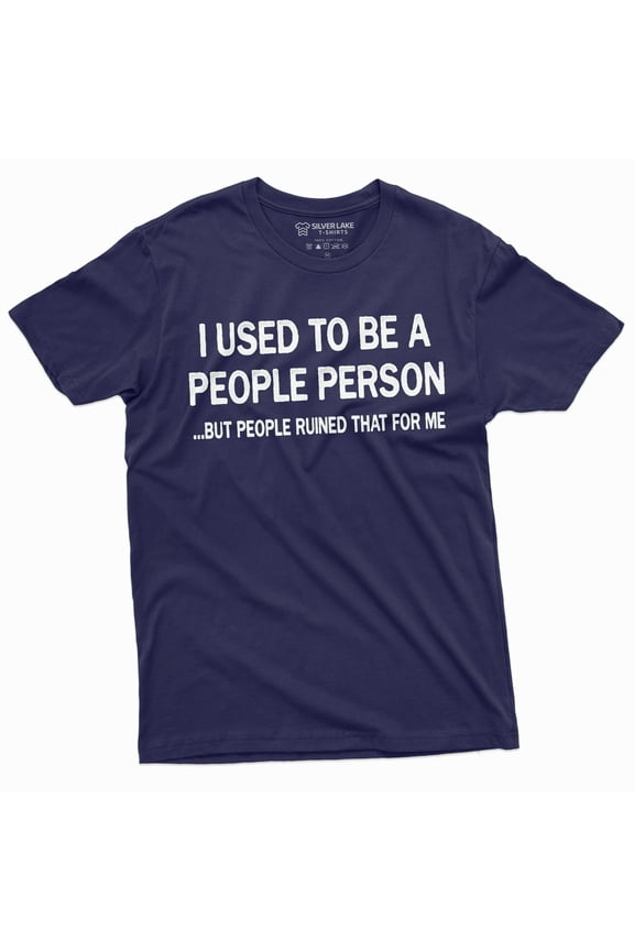 Funny Used To Be People Person Tee Shirt Humor Saying Birthday Gift For Him (Xx-Large Navy Blue)