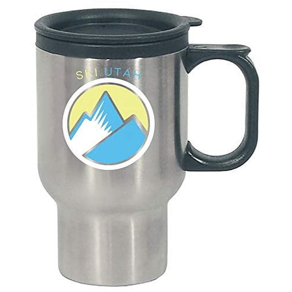 Funny Utah - Ski - Mountains Snow Winter Extreme Sport Humor - Stainless Steel Travel Mug