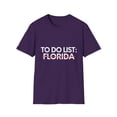 thumbnail image 1 of Funny Vacations To Do List Florida US Travel Tourism Gag	Funny Sarcasm USA State Novelty Husband Men Women Unisex Softstyle T-Shirt, 1 of 4