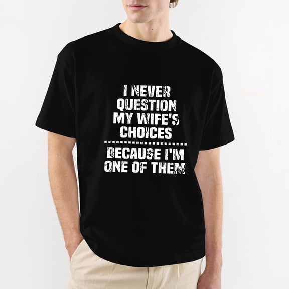 Funny Valentine Quote Men Clothes Gift from Wife for Husband T-Shirt,OdeJous Funny Clothing Black M