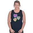 thumbnail image 1 of Funny Valentine's Conversation Hearts Tank Top Tee Shirt Women Brisco Brands L, 1 of 6
