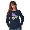 thumbnail image 1 of Funny Valentine's Conversation Hearts Women Plus Size Crewneck Sweatshirt Brisco Brands 4X, 1 of 5