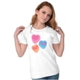 thumbnail image 1 of Funny Valentine's Conversation Hearts Womens Fitted Plus Size Graphic Tee Brisco Brands 3X, 1 of 3