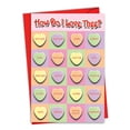 thumbnail image 1 of Funny Valentine's Day Greeting Card with 5 x 7 Inch Envelope (1 Card) How Do I Love Thee - Multi-Colored Candy Hearts, 1 of 6