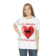 thumbnail image 1 of Funny Valentine's Day Shirt | My Valentine Has Four Paws! | Dog Lover | Animal Lover | Unisex Jersey Short Sleeve Tee, 1 of 10