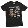 thumbnail image 1 of Funny Valentine's day T-shirt Men's funny ex girlfriend wife plans with my ex tee shirt (Small Black), 1 of 7