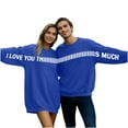 thumbnail image 1 of Funny Valentines Day Shirt for Couples, I Love You This Much Matching Sweatshirts Oversized Long Sleeve Pullover Cute Valentine's Day Outfits, 1 of 8