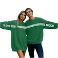 thumbnail image 1 of Funny Valentines Day Shirt for Couples, I Love You This Much Matching Sweatshirts Oversized Long Sleeve Pullover Cute Valentine's Day Outfits, 1 of 8