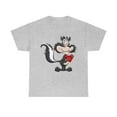 thumbnail image 1 of Funny Valentines Skunk with Heart Cotton Tee; Happy Valentines Day Present, 1 of 7