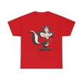 thumbnail image 1 of Funny Valentines Skunk with Heart Cotton Tee; Happy Valentines Day Present, 1 of 7