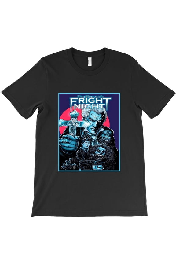 Funny Vampire Night Fan Art Graphic Tee, 80s Horror Movie Inspired H5270 Unisex T-Shirt, Up to 5XL Available
