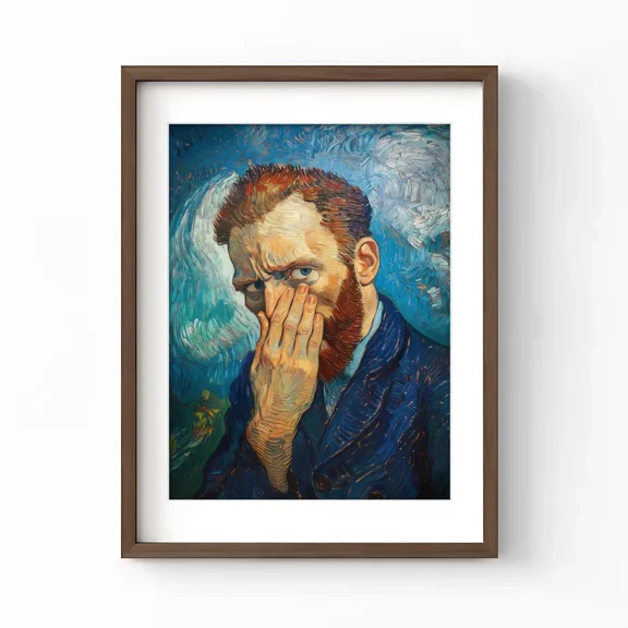 Funny Van Gogh Bathroom Print Bad Smell Bathroom Poster Toilet Wall Art Home Decor Office Wall Art